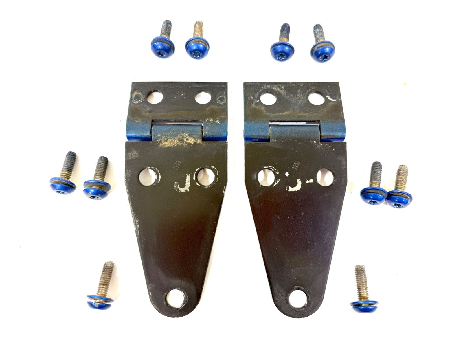 Jeep Wrangler YJ CJ 72-95 OEM Hood Hinges Hinge Set BLUE with Bolts2