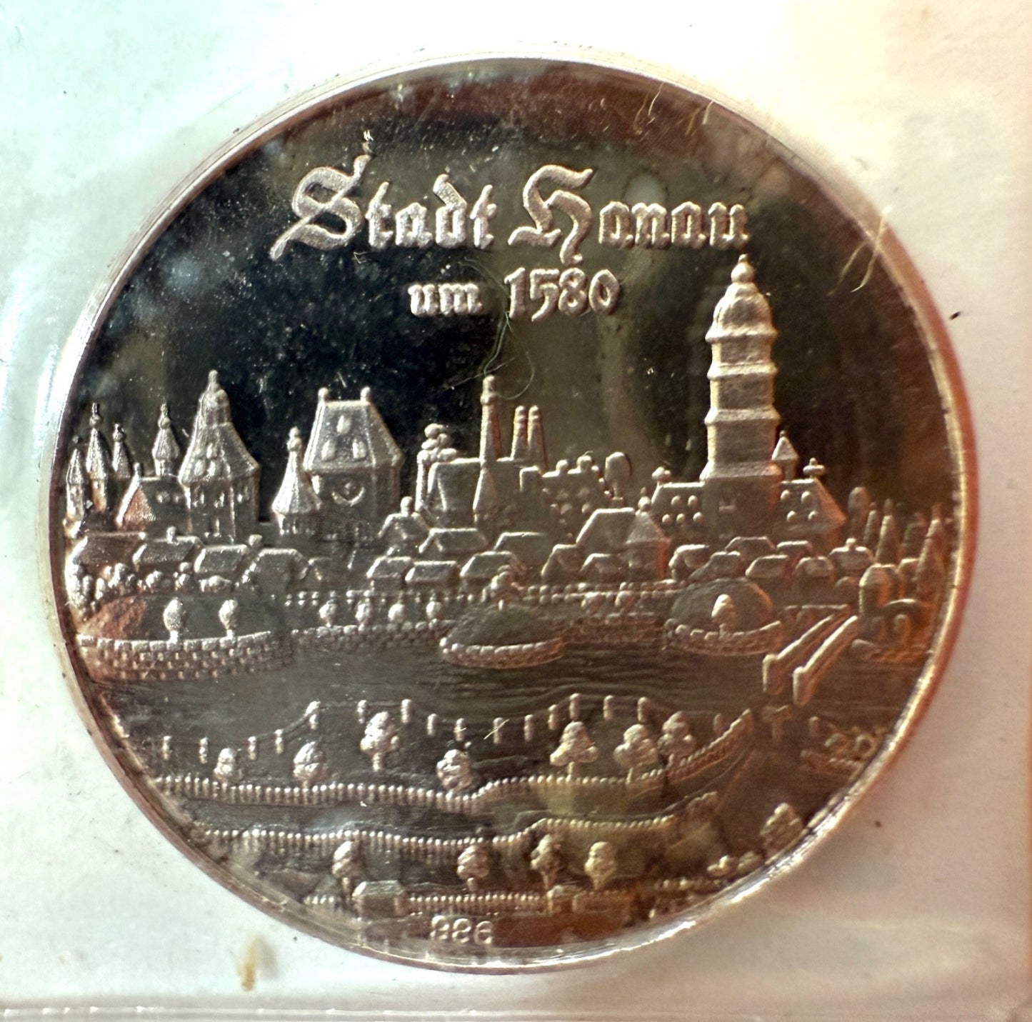 Rare 1980's Modern Germany Silver Commemorative Token Hanau, Germany0