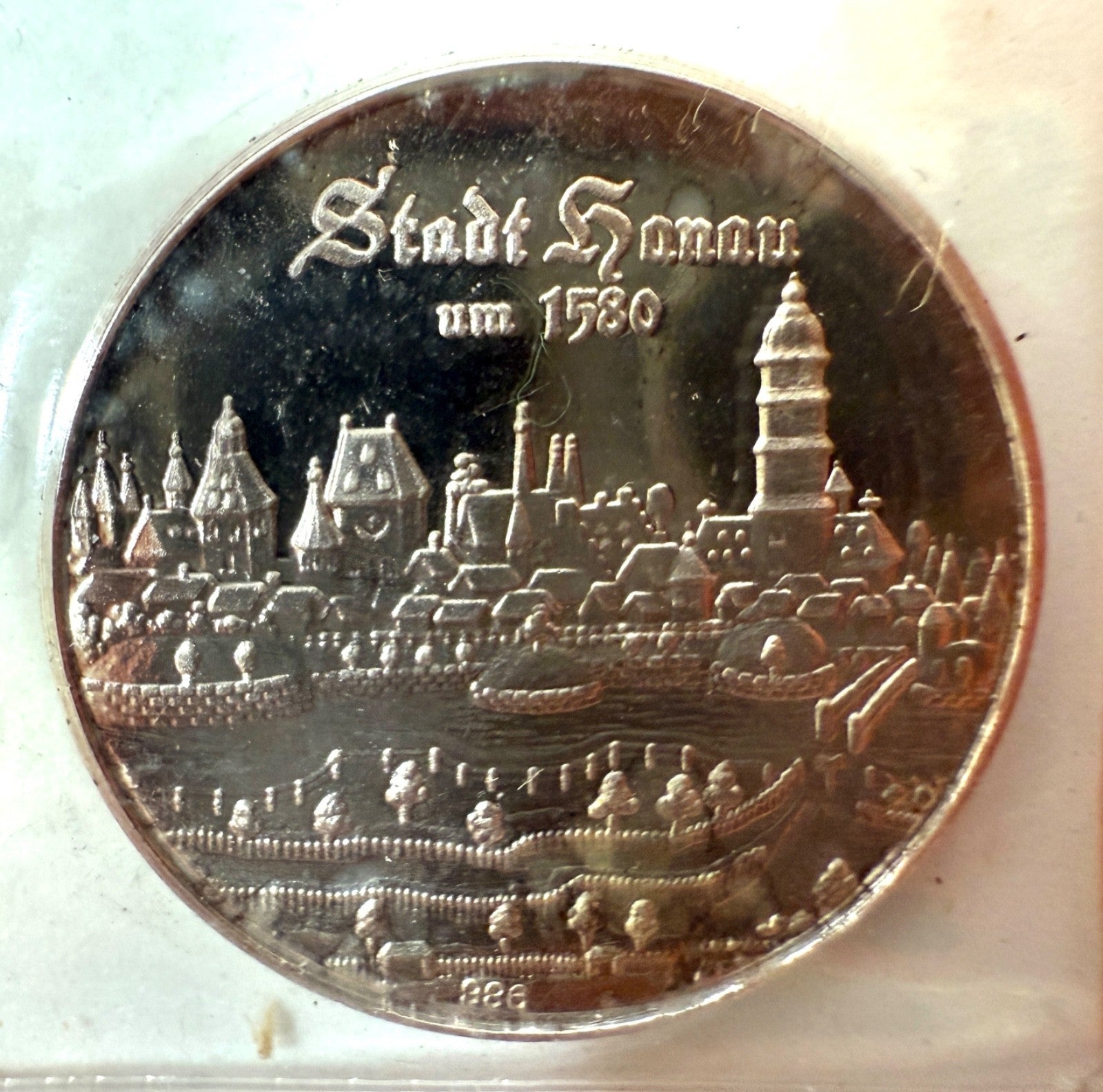 Rare 1980's Modern Germany Silver Commemorative Token Hanau, Germany0