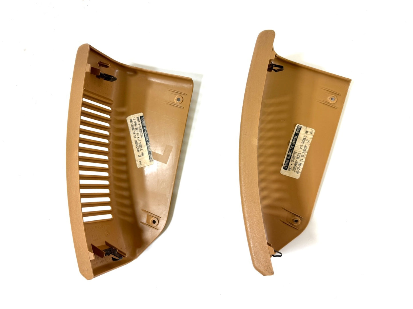 Jeep TJ Wrangler OEM Dash Speaker Grill Trim Panel Pair Saddle Tan 1997-20061