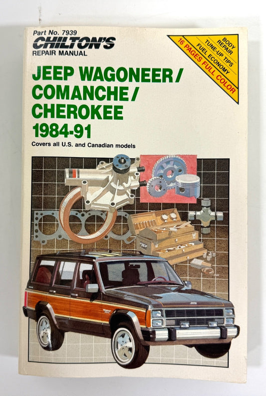 Chiltons Repair Manual Jeep Wagoneer Comanche Cherokee 1984-910