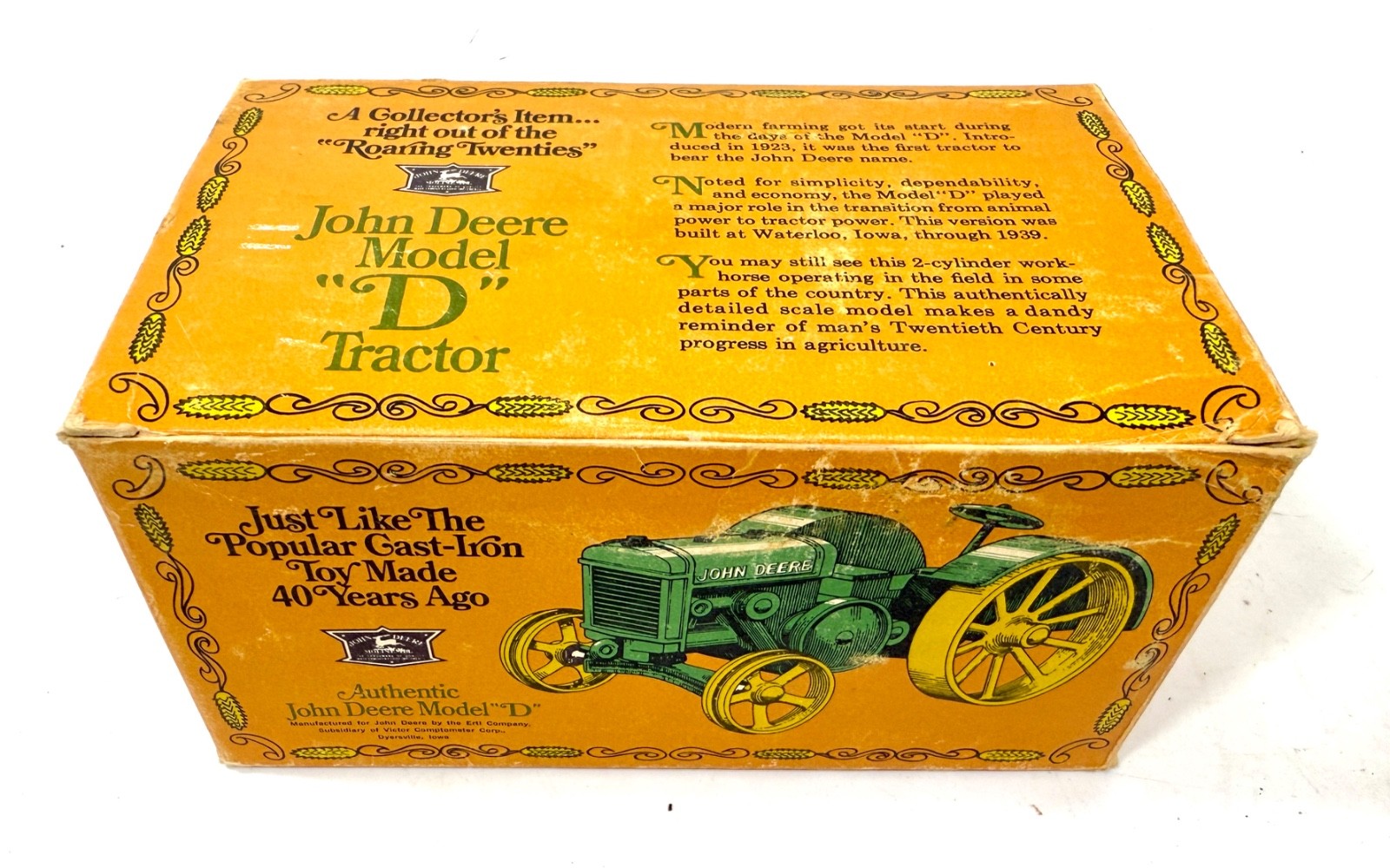 ERTL John Deere 1923 Model "D" Tractor #500 Toy 1/16 Die Cast Metal Farm U.S.A.1