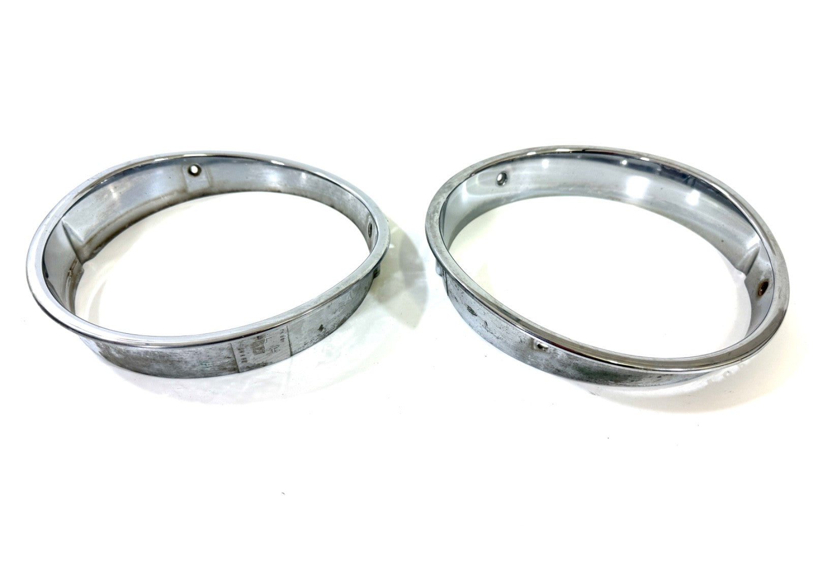 Jeep Wrangler TJ 1997-2006 OEM Chrome RH and LH Headlight Trim Rings Bezels4