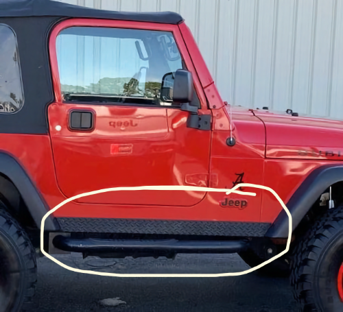 Jeep Wrangler TJ 2003-2006 Rubicon OEM Black Rocker Guard Slider Pair2