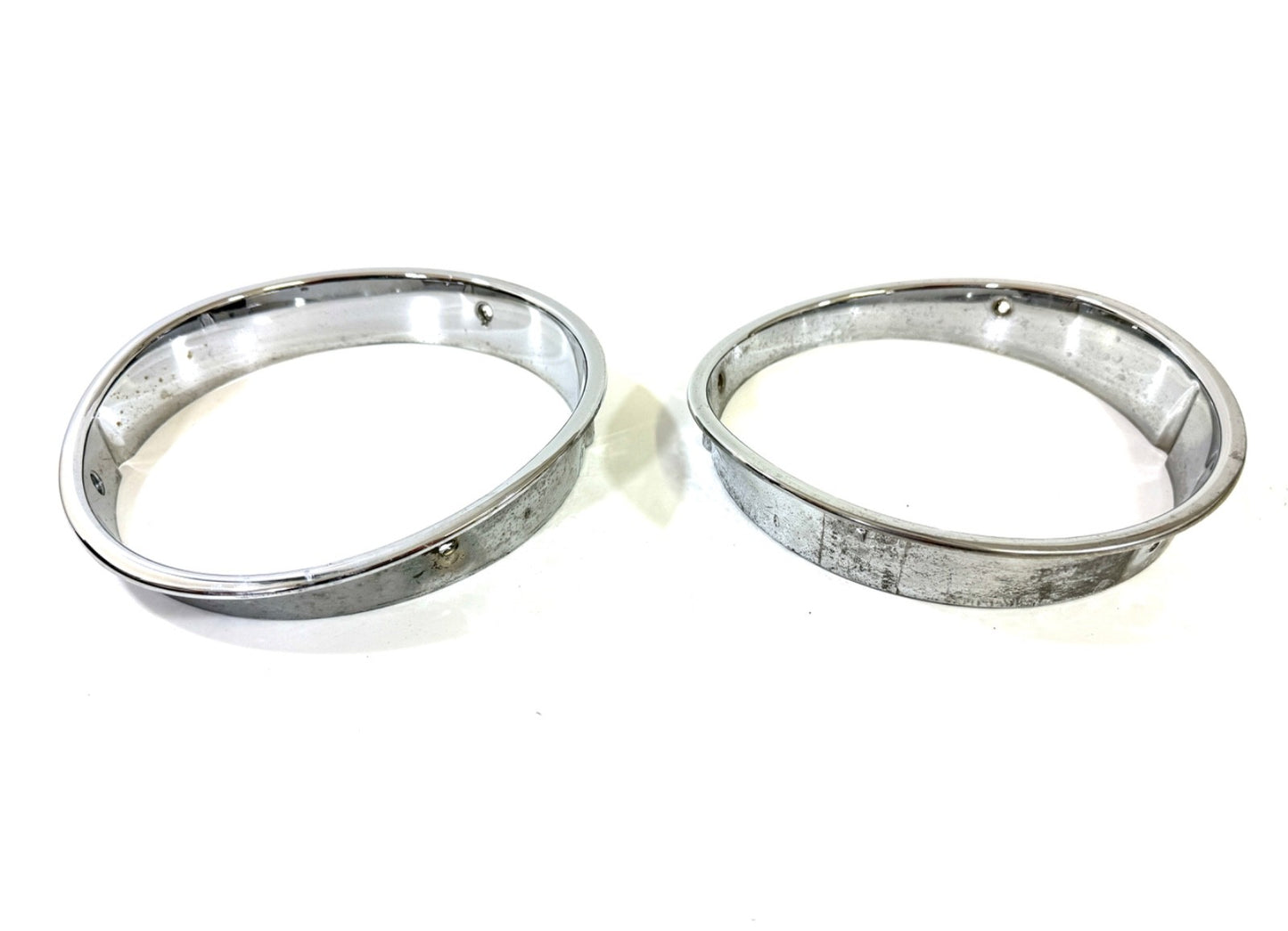 Jeep Wrangler TJ 1997-2006 OEM Chrome RH and LH Headlight Trim Rings Bezels2