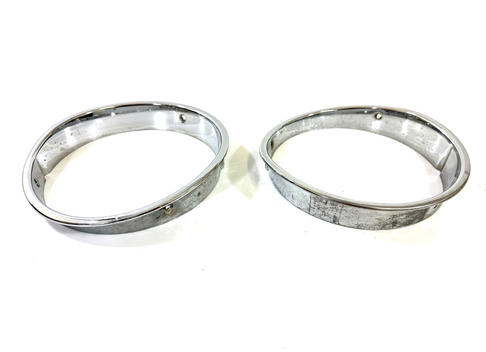 Jeep Wrangler TJ 1997-2006 OEM Chrome RH and LH Headlight Trim Rings Bezels2