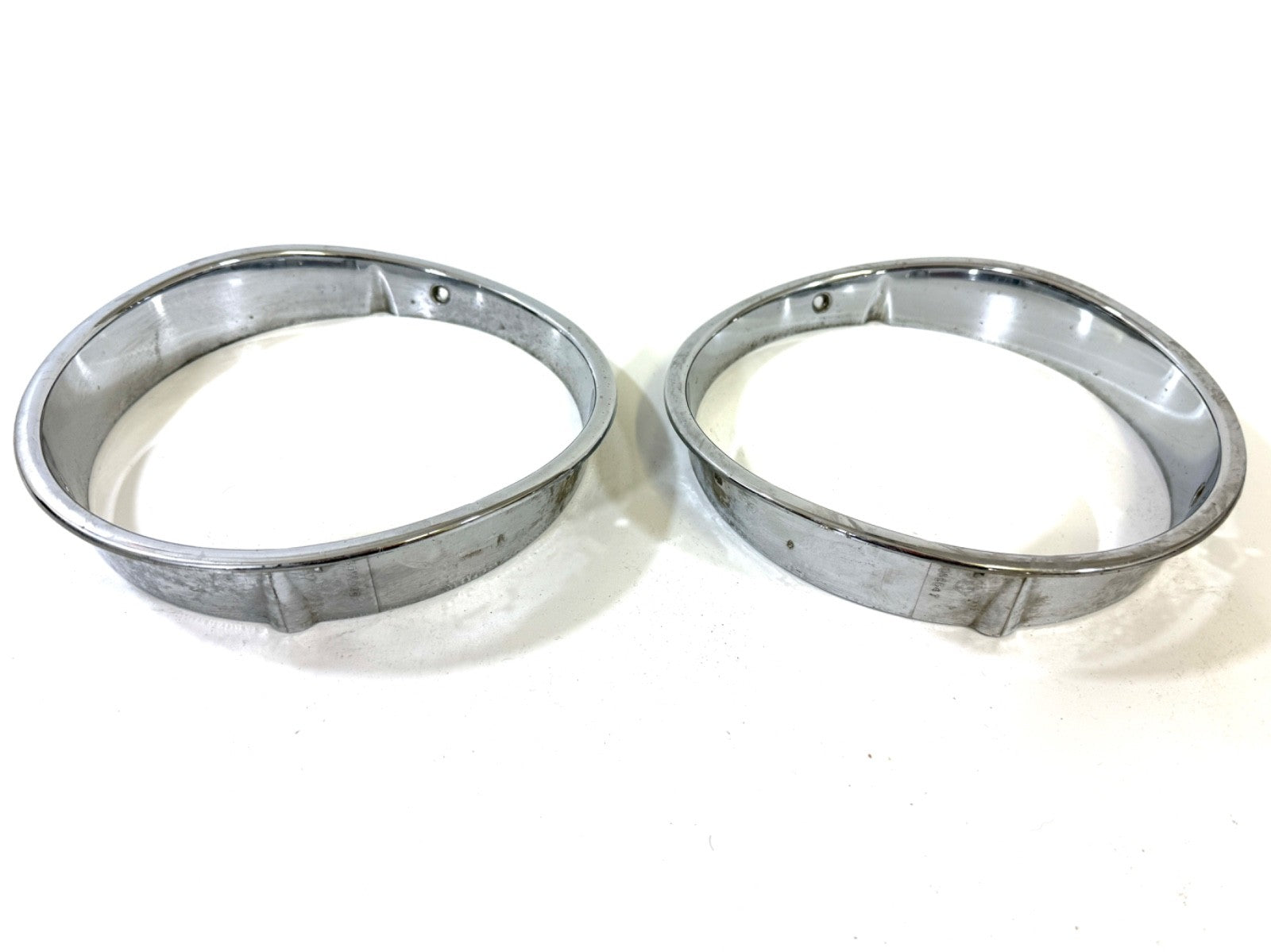 Jeep Wrangler TJ 1997-2006 OEM Chrome RH and LH Headlight Trim Rings Bezels3