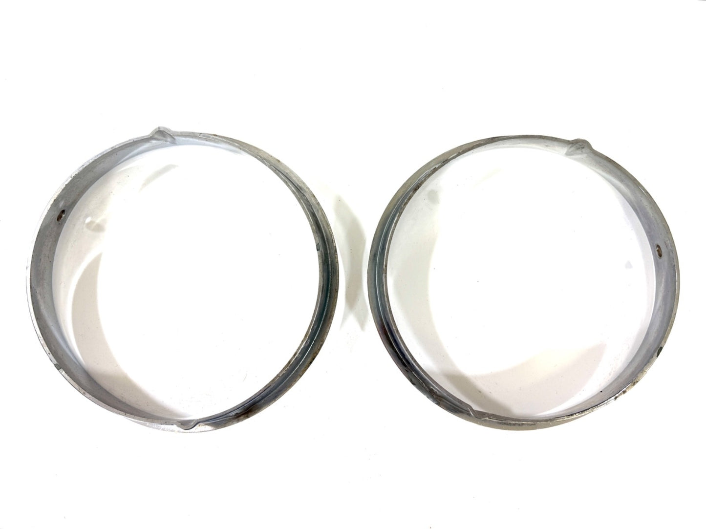 Jeep Wrangler TJ 1997-2006 OEM Chrome RH and LH Headlight Trim Rings Bezels5