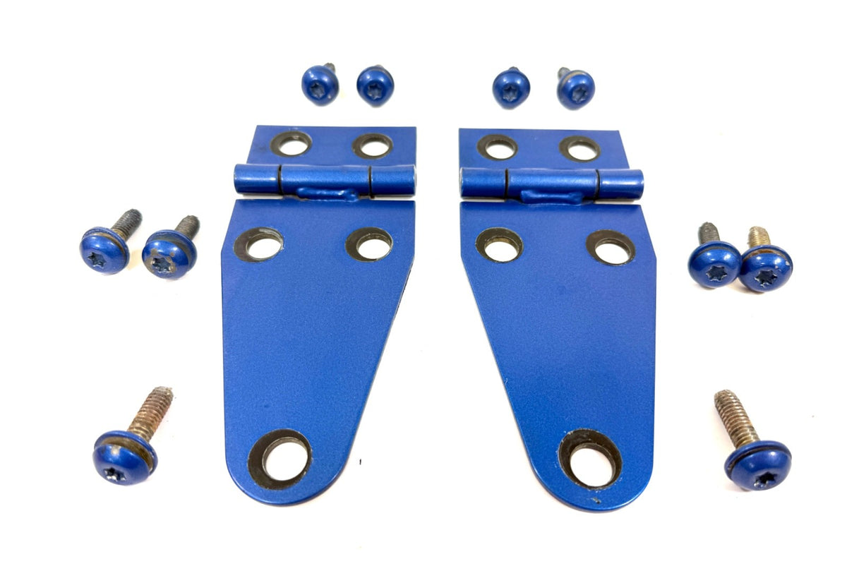Jeep Wrangler YJ CJ 72-95 OEM Hood Hinges Hinge Set BLUE with Bolts1