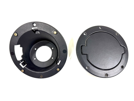 Jeep Wrangler TJ Fuel Filler Neck Bezel and Stainless Locking Door0