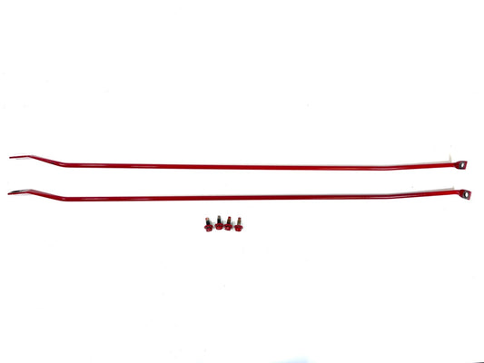 Jeep TJ Wrangler OEM Front Grill Support Rods PR4 FLAME RED 1997-2006 w/Bolts0