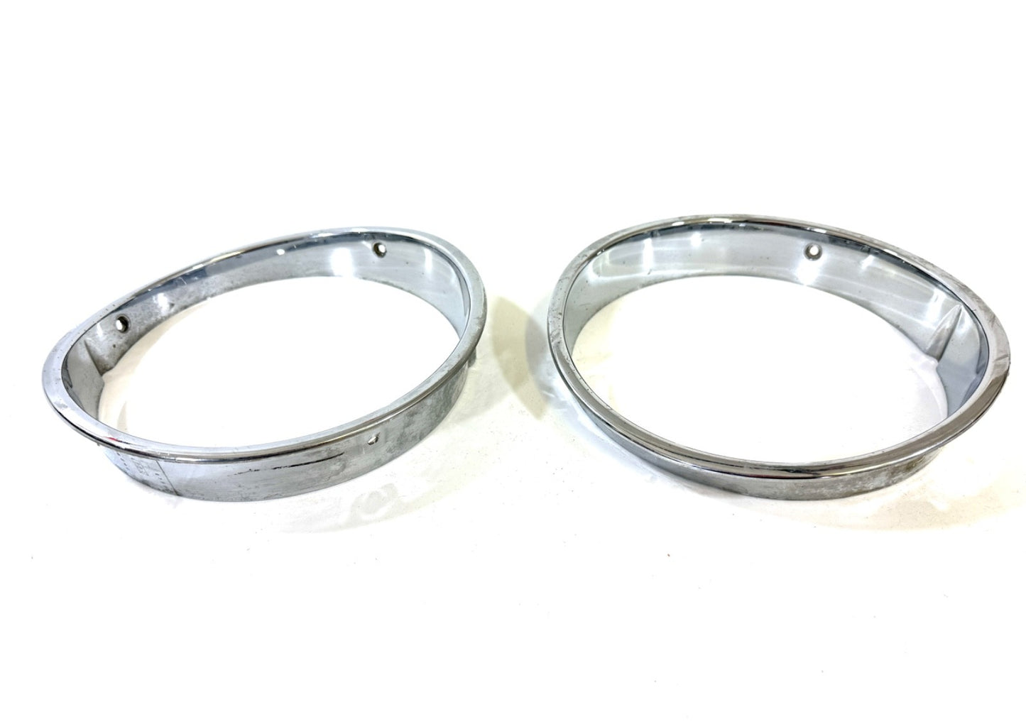 Jeep Wrangler TJ 1997-2006 OEM Chrome RH and LH Headlight Trim Rings Bezels2