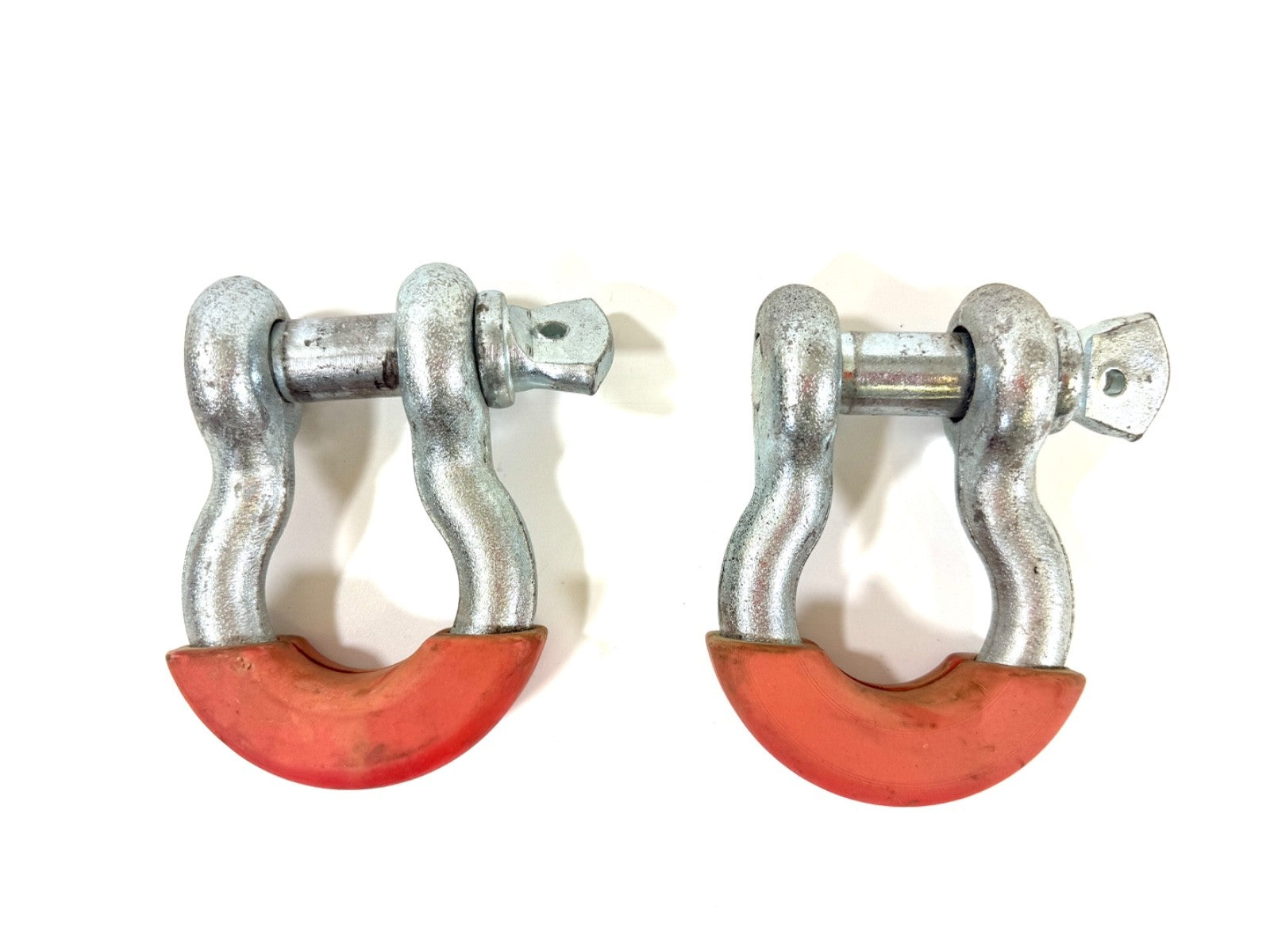 2PCS 3/4" D-Ring Shackles 7/8'' Pin Red Isolators1