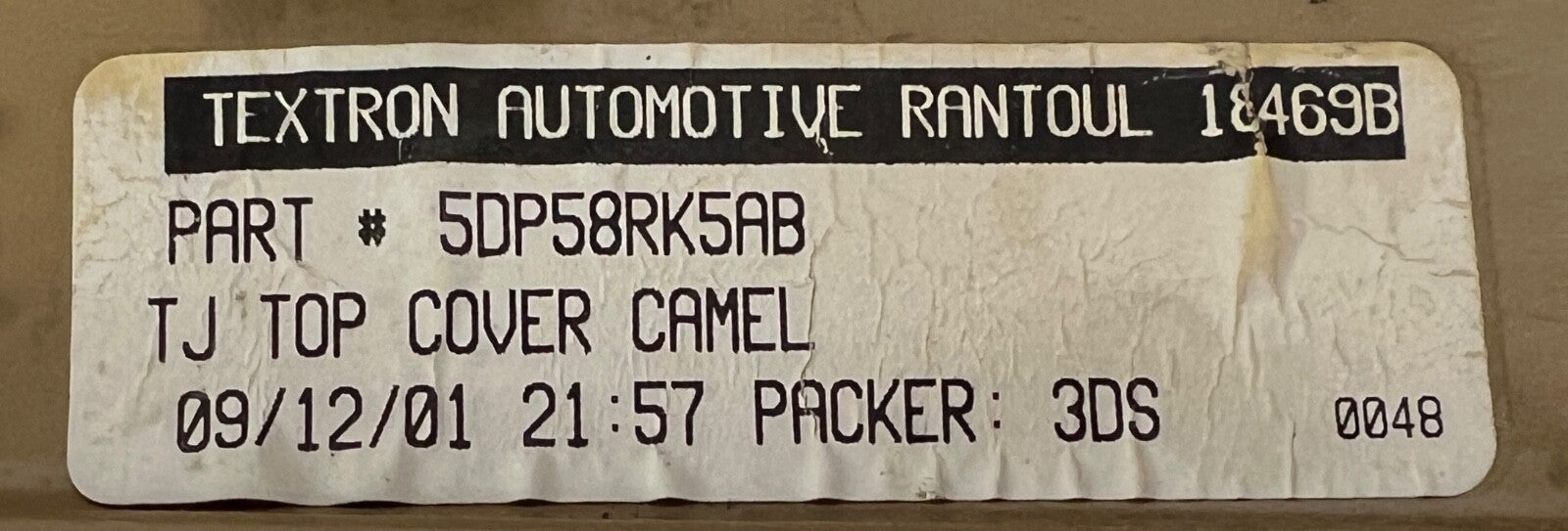 97-06 Jeep Wrangler TJ Dash Top Cover Defrost Vent Bezel Trim CAMEL TAN3