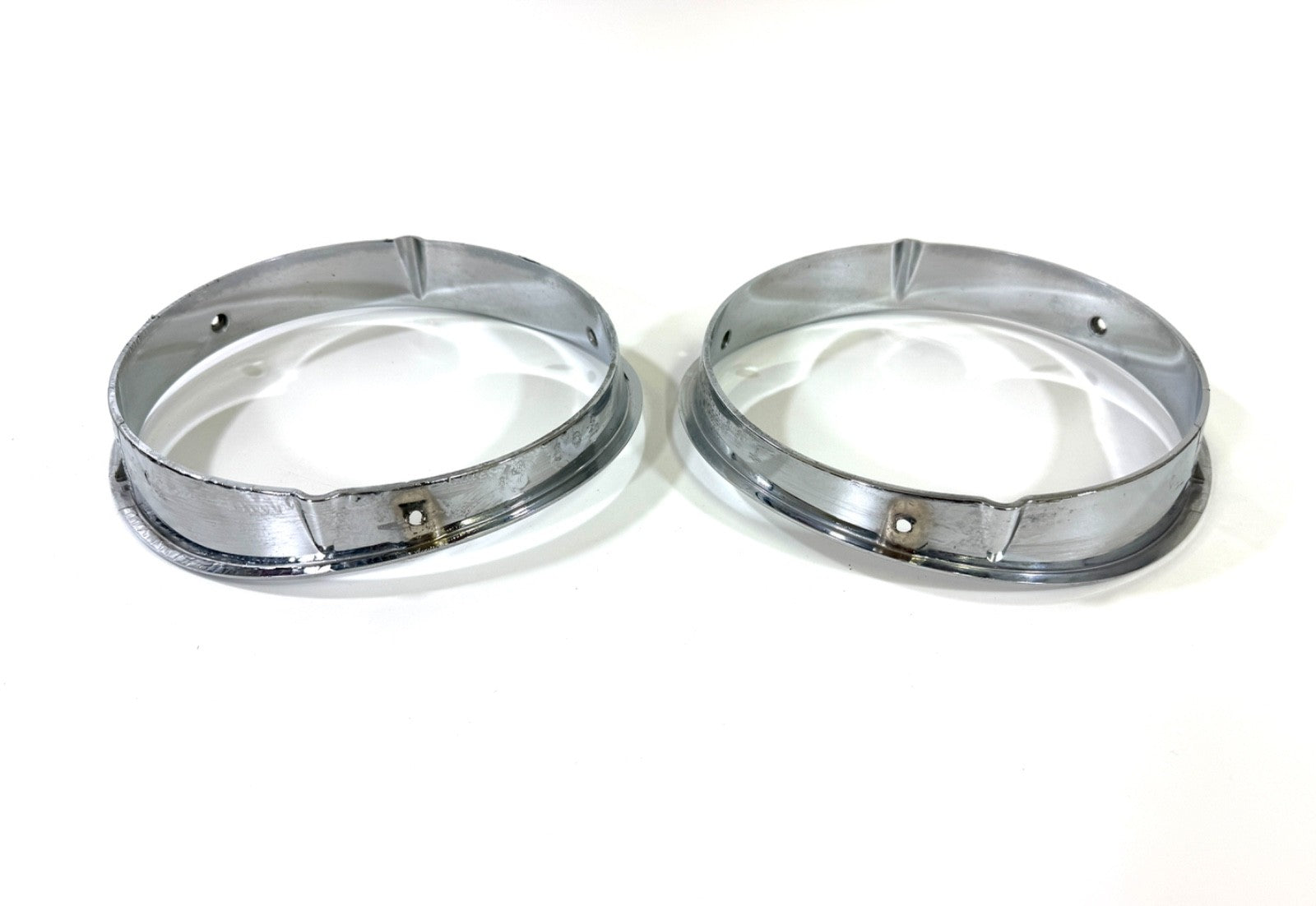 Jeep Wrangler TJ 1997-2006 OEM Chrome RH and LH Headlight Trim Rings Bezels5