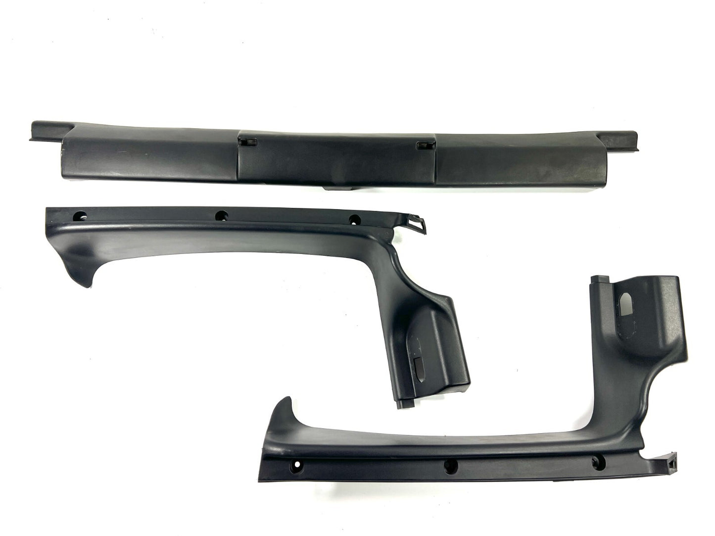 03-06 Jeep Wrangler TJ Inside Windshield Frame Bezel Trim 3 Piece Set w/ Screws0