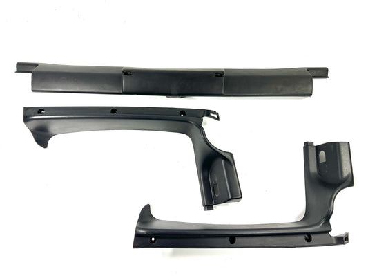 03-06 Jeep Wrangler TJ Inside Windshield Frame Bezel Trim 3 Piece Set w/ Screws0