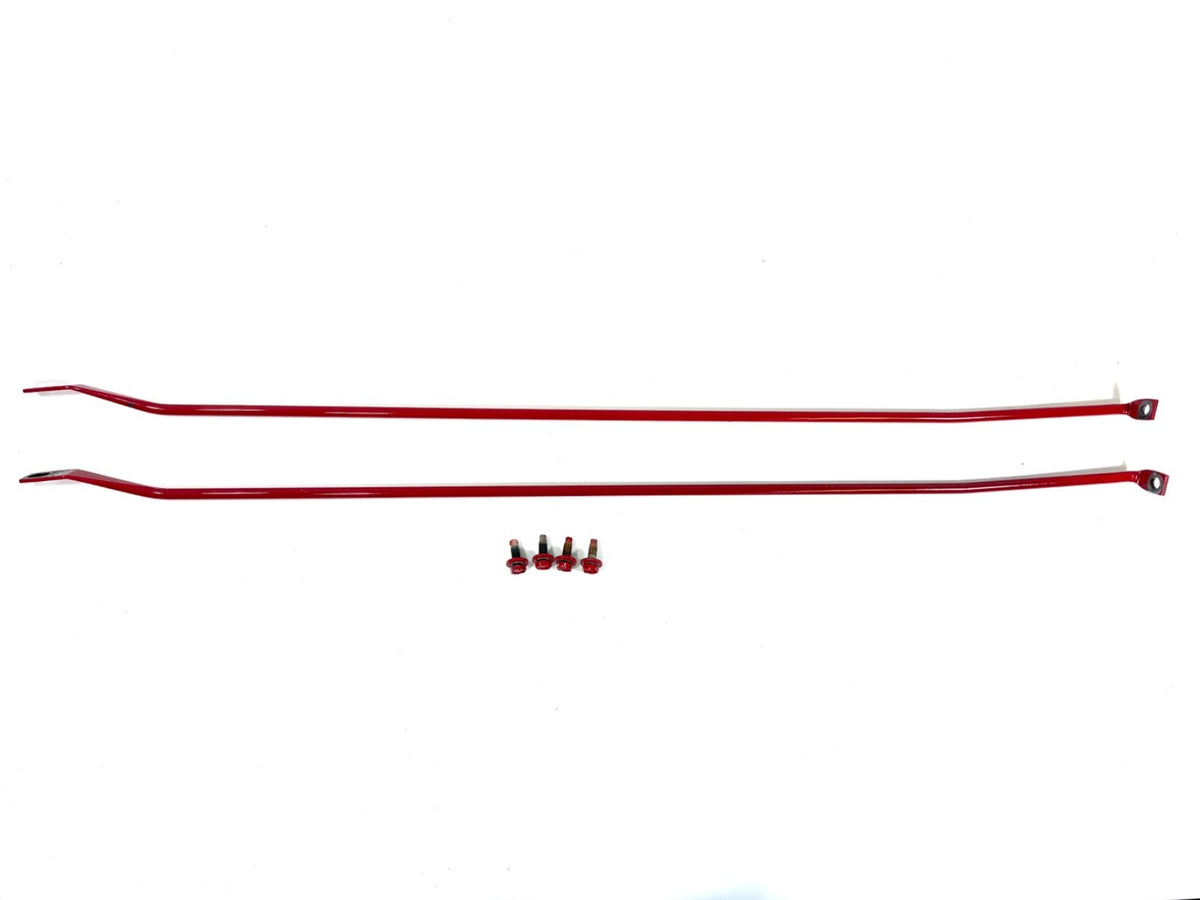 Jeep TJ Wrangler OEM Front Grill Support Rods PR4 FLAME RED 1997-2006 w/Bolts0