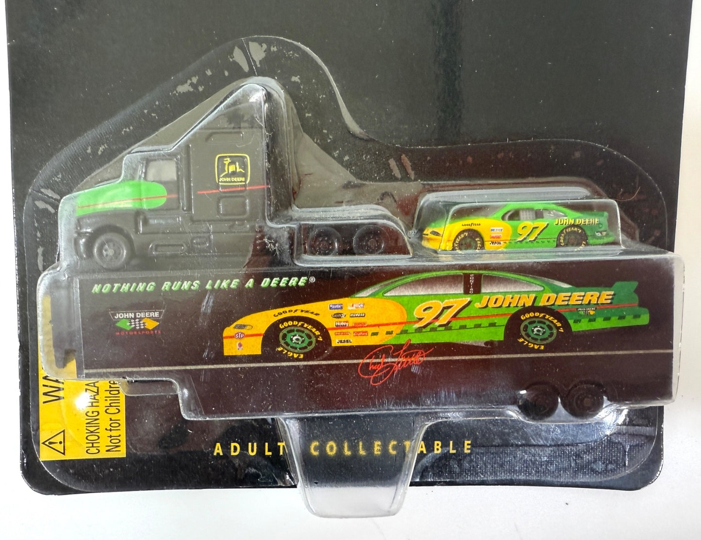Chad Little #97 John Deere 1:144 Racing Champions 1997 Stock Car w/ Transporter1