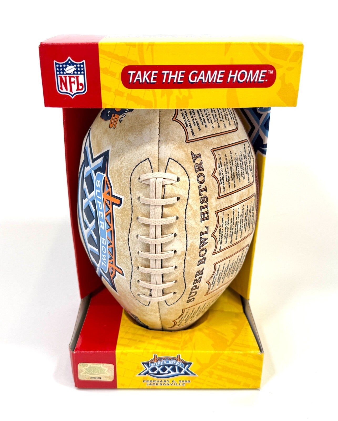 Super Bowl XXXIX (39) Commemorative Ball - Eagles vs Patriots 20050