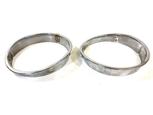 Jeep Wrangler TJ 1997-2006 OEM Chrome RH and LH Headlight Trim Rings Bezels0