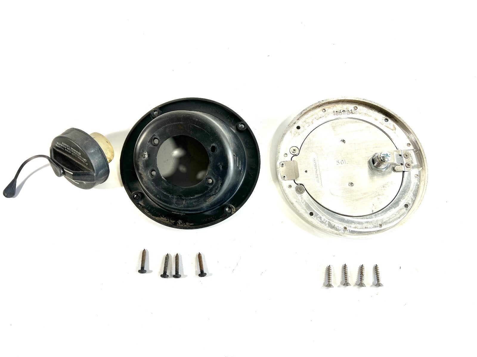 Jeep Wrangler TJ Fuel Filler Neck Bezel and Stainless Locking Door1