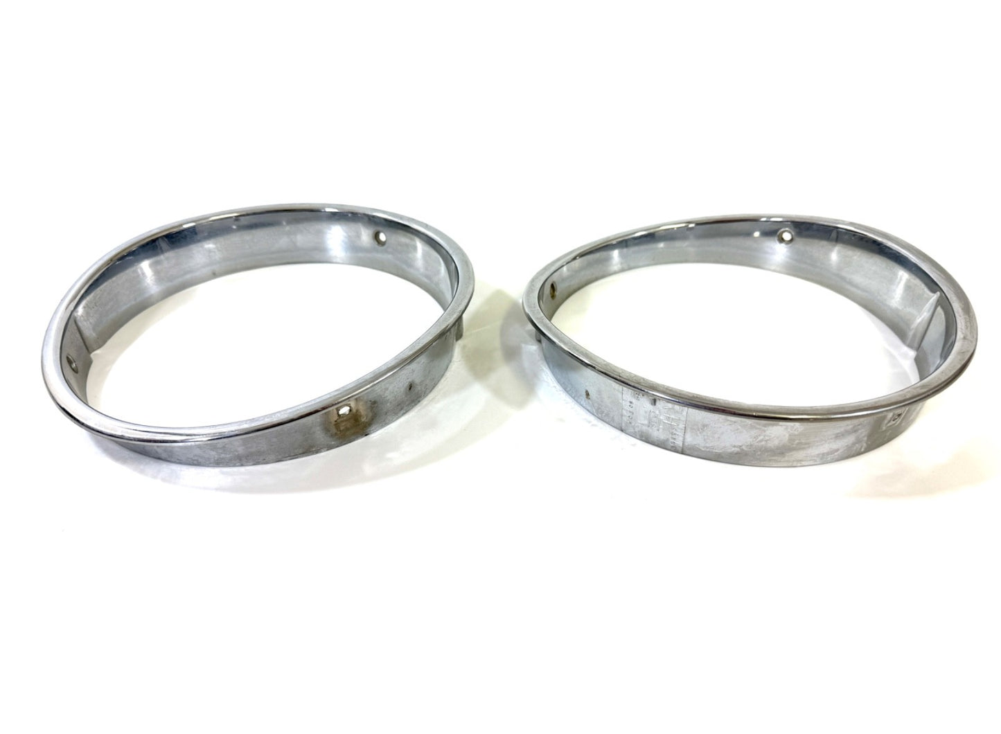 Jeep Wrangler TJ 1997-2006 OEM Chrome RH and LH Headlight Trim Rings Bezels2