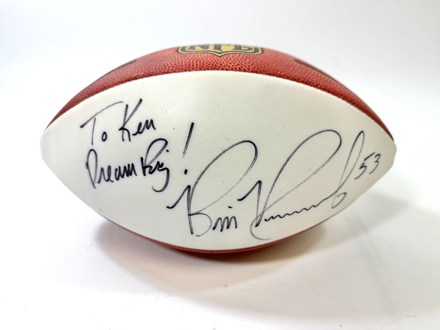 Wilson NFL Football Signed by Bill Romanowski0
