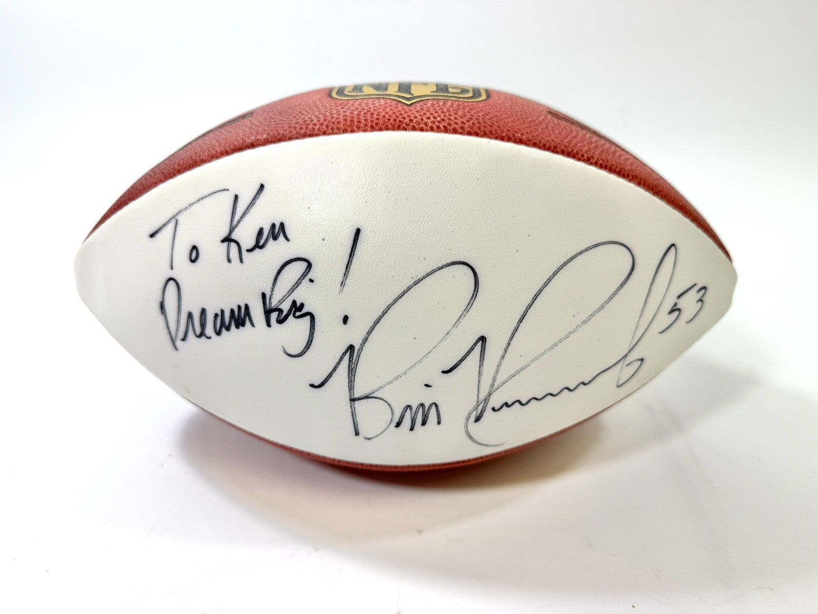 Wilson NFL Football Signed by Bill Romanowski0