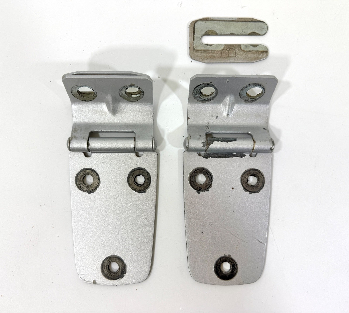 97-06 BRIGHT SILVER (PSB) Hood Hinge Factory OEM Pair Hinges Jeep TJ Wrangler0